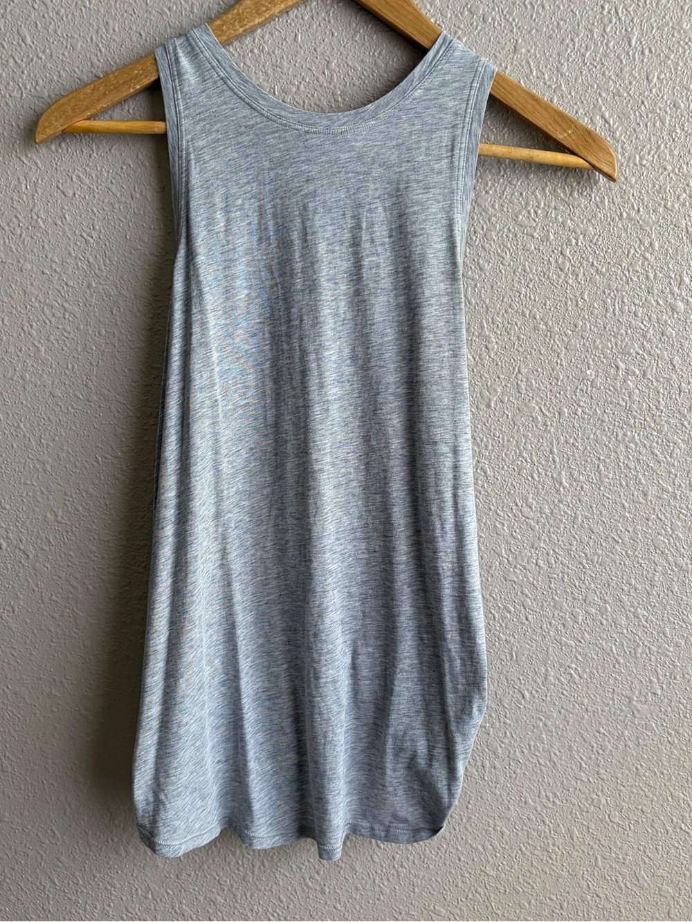 Lululemon All‎ Tied Up Tank Heathered Light Grey Pima Cotton - Picture 3 of 7